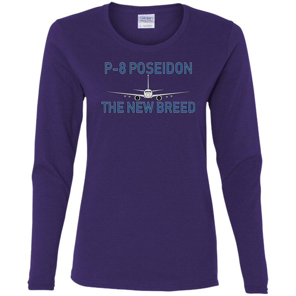 P-8 1 Ladies' Cotton LS T-Shirt