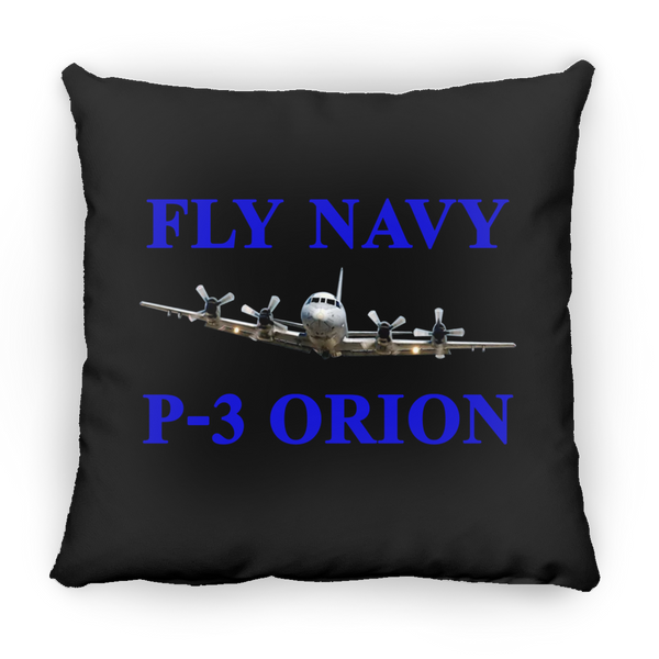 Fly Navy P-3 1 Pillow - Square - 14x14