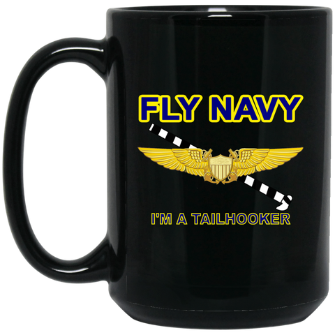 Fly Navy Tailhooker 3 Black Mug - 15oz