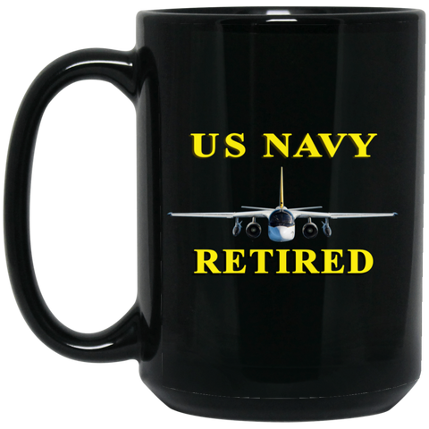 Navy Retired 2 Black Mug - 15oz