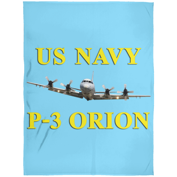 US Navy P-3 3 Blanket - Arctic Fleece Blanket 60x80