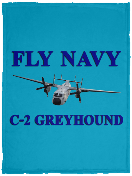 Fly Navy C-2 1 Blanket - Cozy Plush Fleece Blanket - 30x40