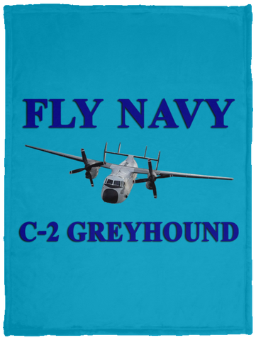 Fly Navy C-2 1 Blanket - Cozy Plush Fleece Blanket - 30x40