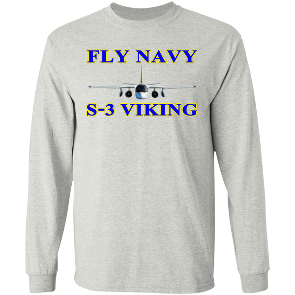 Fly Navy S-3 1 LS Ultra Cotton T-Shirt