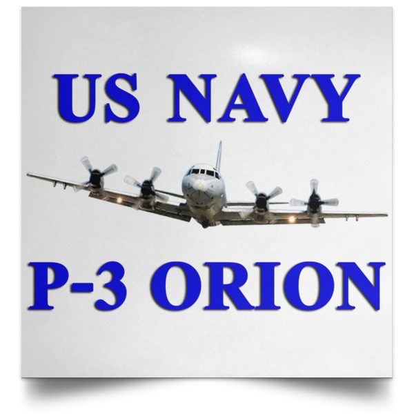 US Navy P-3 1 Poster - Square