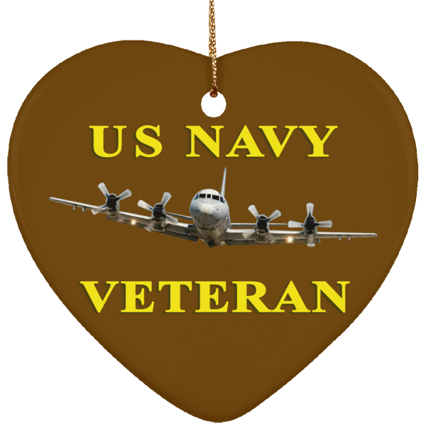 Navy Vet 2 Ornament - Heart