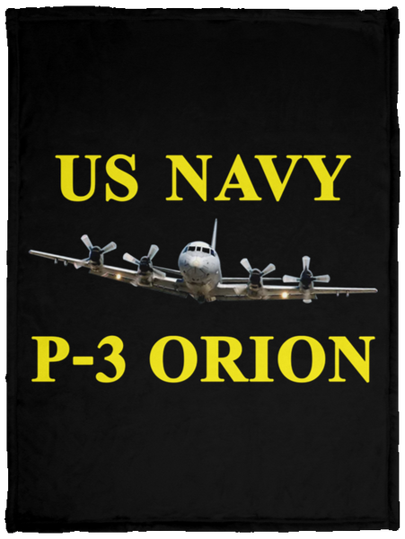 US Navy P-3 3 Blanket - Cozy Plush Fleece Blanket - 30x40