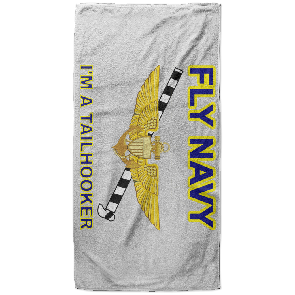 Fly Navy Tailhooker Beach Towel - 37x74
