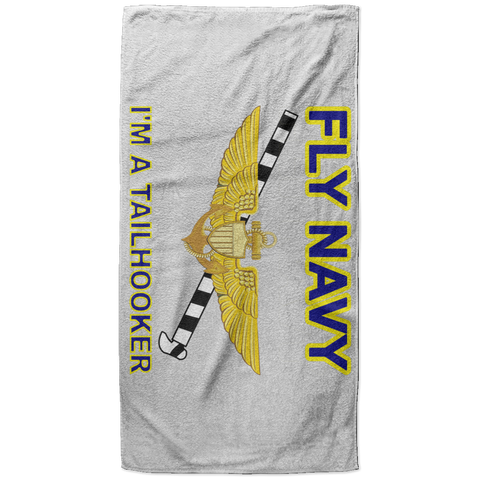 Fly Navy Tailhooker Beach Towel - 37x74