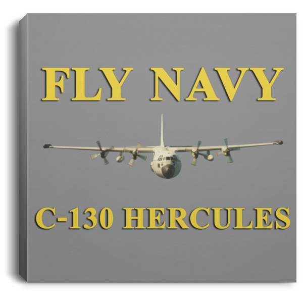 Fly Navy C-130 3 Canvas -  Square .75in Frame