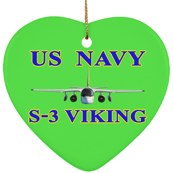 US Navy S-3 1 Ornament - Heart