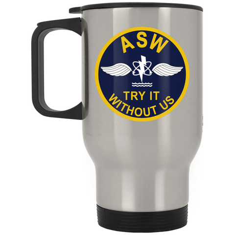 ASW 02 Silver Stainless Travel Mug