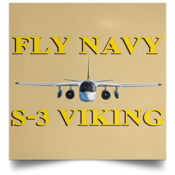 Fly Navy S-3 3 Poster - Square