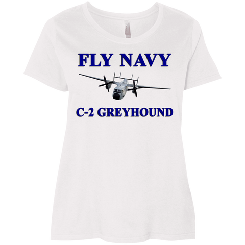 Fly Navy C-2 1 Ladies' Curvy T-Shirt