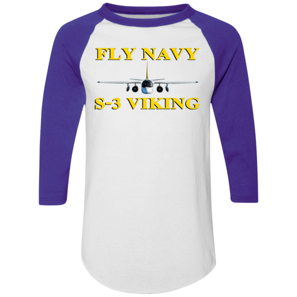 Fly Navy S-3 3 Colorblock Raglan Jersey