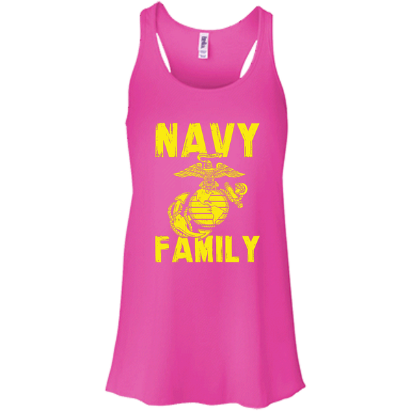 Navy Family Semper Fi 1 Flowy Racerback Tank