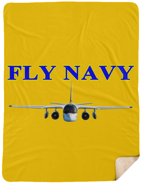 Fly Navy S-3 2 Blanket - Fleece Sherpa Extra Large