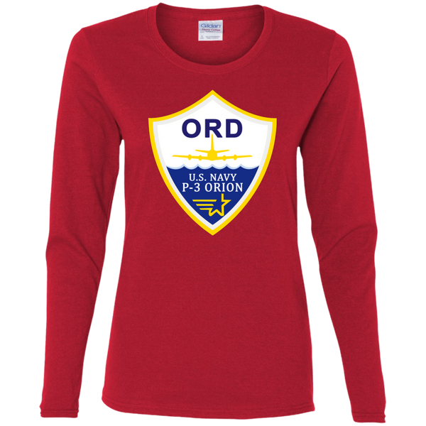 P-3 Orion 3 ORD Ladies' Cotton LS T-Shirt