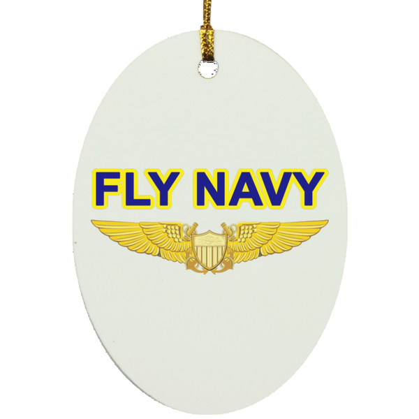 Fly Navy NFO Ornament - Oval