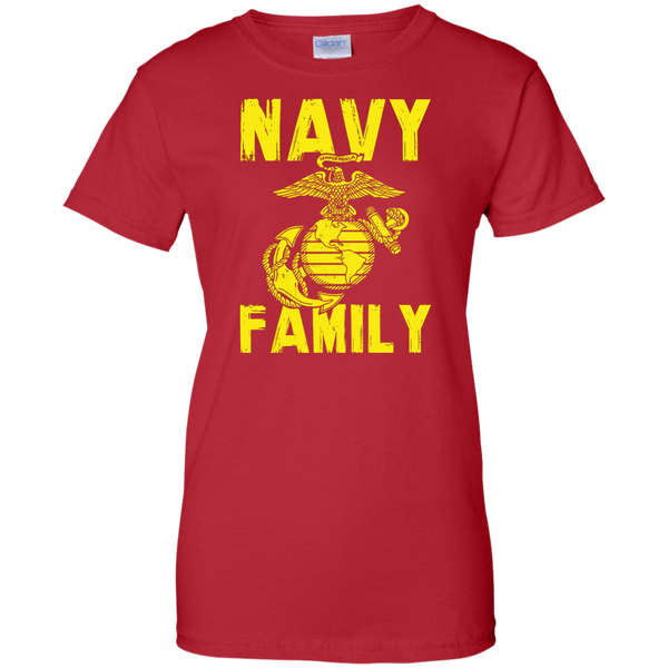 Navy Family Semper Fi Ladies' Cotton T-Shirt