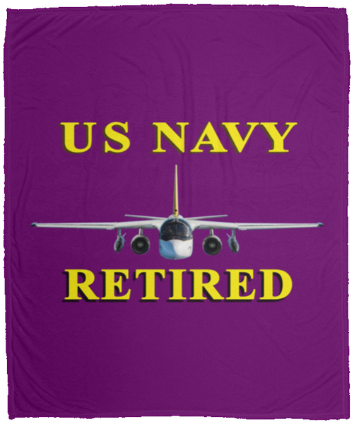 Navy Retired 2 Blanket - Cozy Plush Fleece Blanket - 50x60