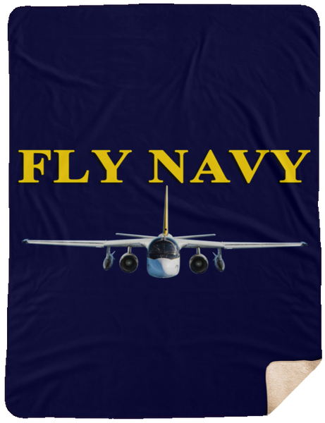 Fly Navy S-3 4 Blanket - Fleece Sherpa Extra Large