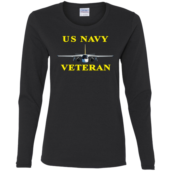 Navy Vet 3 Ladies' Cotton LS T-Shirt