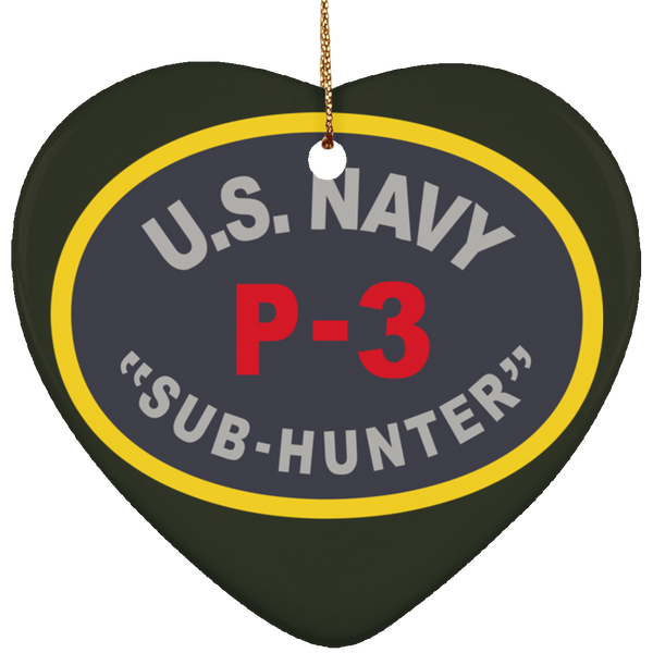 P-3 Sub Hunter Ornament - Heart