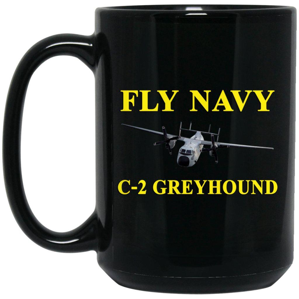 Fly Navy C-2 3 Black Mug - 15oz