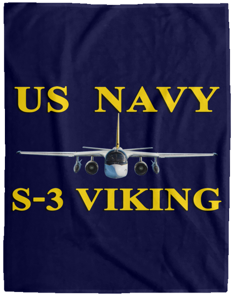 US Navy S-3 3 Blanket - Velveteen Micro Fleece Extra Large