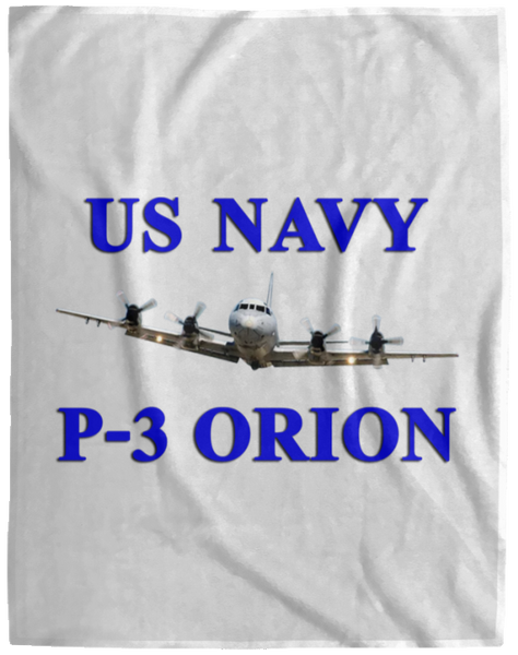 US Navy P-3 1 Blanket - Cozy Plush Fleece Blanket - 60x80