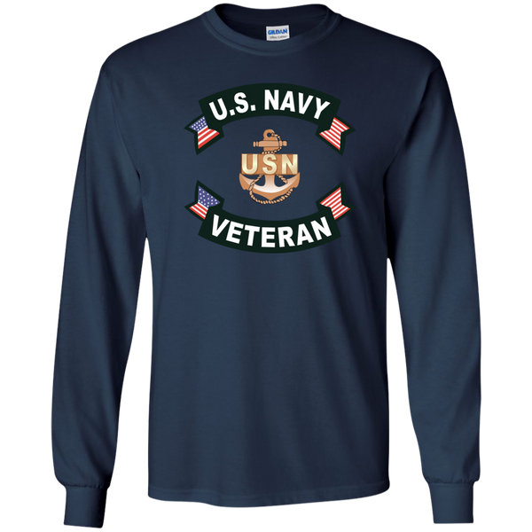 Navy Veteran 1 LS Ultra Cotton Tshirt