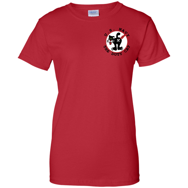 Duty Cat 2a Ladies Custom Cotton T-Shirt