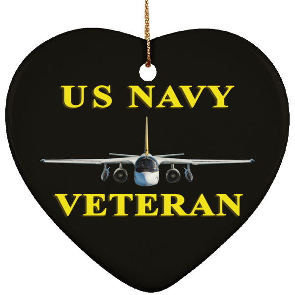 Navy Vet 3 Ornament - Heart