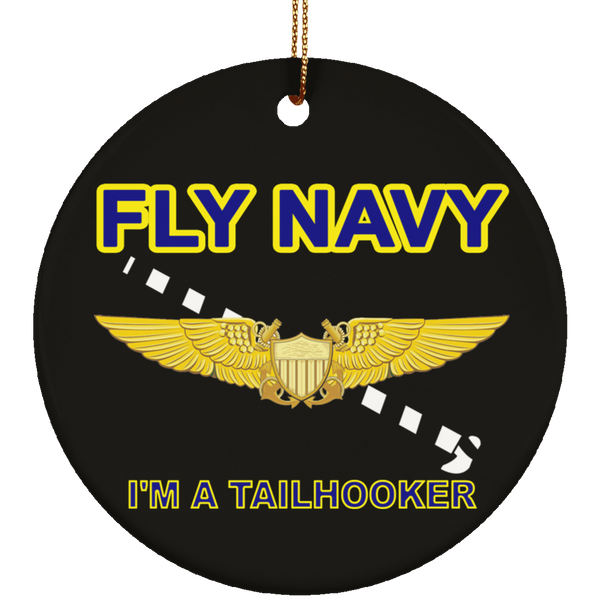 Fly Navy Tailhooker 3 Ornament - Circle