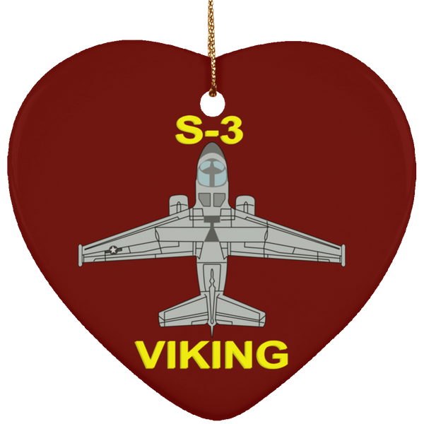 S-3 Viking 11 Ornament - Heart