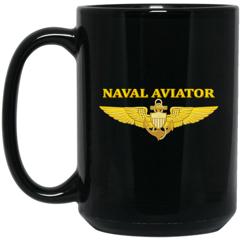 Aviator 2 Black Mug - 15oz