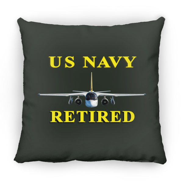 Navy Retired 2 Pillow - Square - 16x16