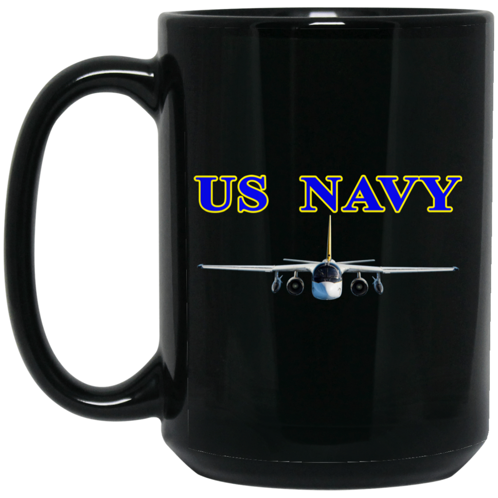 US Navy S-3 2 Black Mug - 15oz