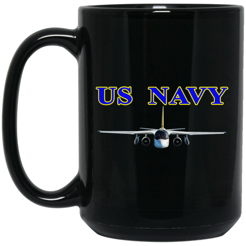 US Navy S-3 2 Black Mug - 15oz