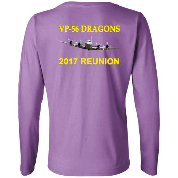 VP-56 2017 Reunion 1c Ladies' LS Cotton T-Shirt
