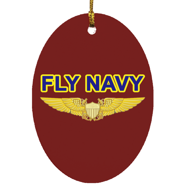 Fly Navy NFO Ornament - Oval