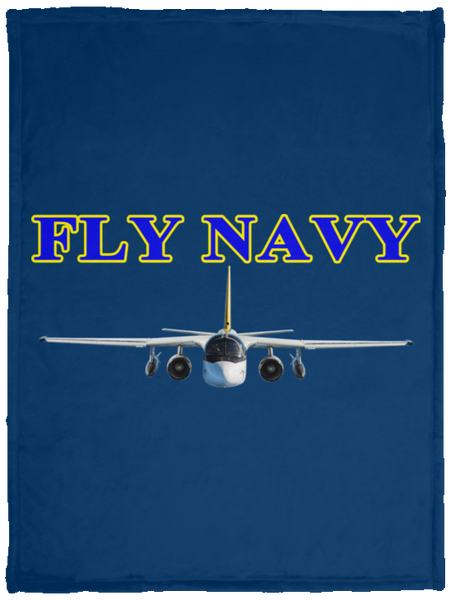 Fly Navy S-3 2 Blanket - Velveteen Micro Fleece Baby