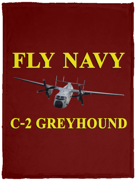 Fly Navy C-2 3 Blanket - Cozy Plush Fleece Blanket - 30x40