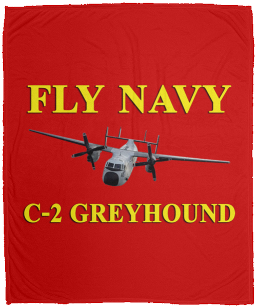 Fly Navy C-2 3 Blanket - Cozy Plush Fleece Blanket - 50x60