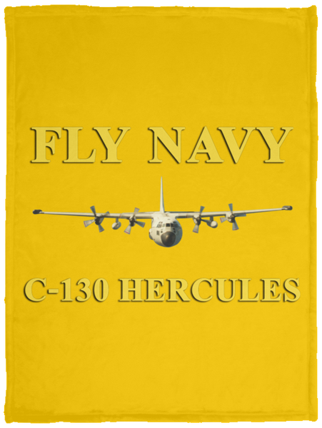 Fly Navy C-130 3 Blanket - Cozy Plush Fleece Blanket - 30x40