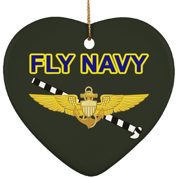 Fly Navy Tailhook 1 Ornament - Heart