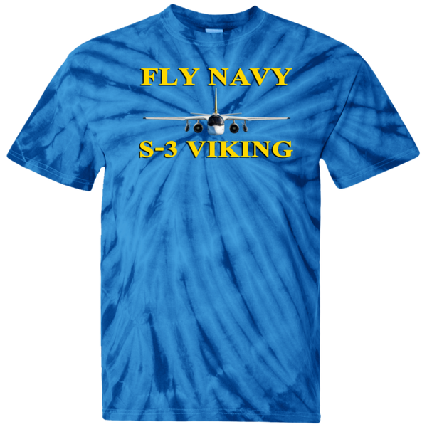 Fly Navy S-3 3 Cotton Tie Dye T-Shirt