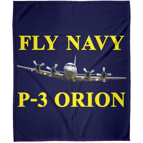 Fly Navy P-3 3 Blanket - Arctic Fleece Blanket 50x60