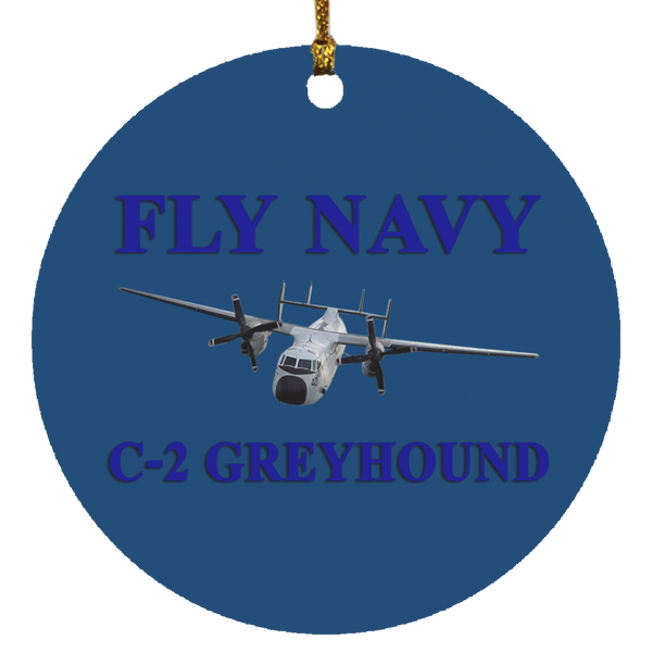 Fly Navy C-2 1 Ornament - Circle